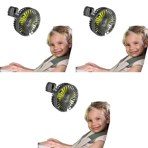 Verilux® USB Fan for Car Back Seat Headrest Mounted 5V Mini with 3 Speed Rotatable Cable Switch Controller for Baby Passengers Plug and Play 3 PCS Verilux® USB Fan for Car Back Seat Headrest Mounted 5V Mini with 3 Speed Rotatable Cable Switch Controller for Baby Passengers Plug and Play 3 PCS